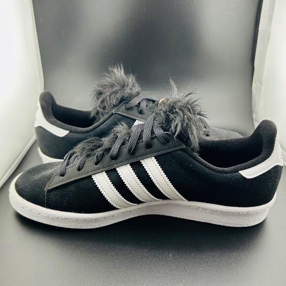 Adidas x Jeremy Scott Campus 80s Bones Black Faux Fur Tongue Size 8 Men’s - Picture 7 of 8